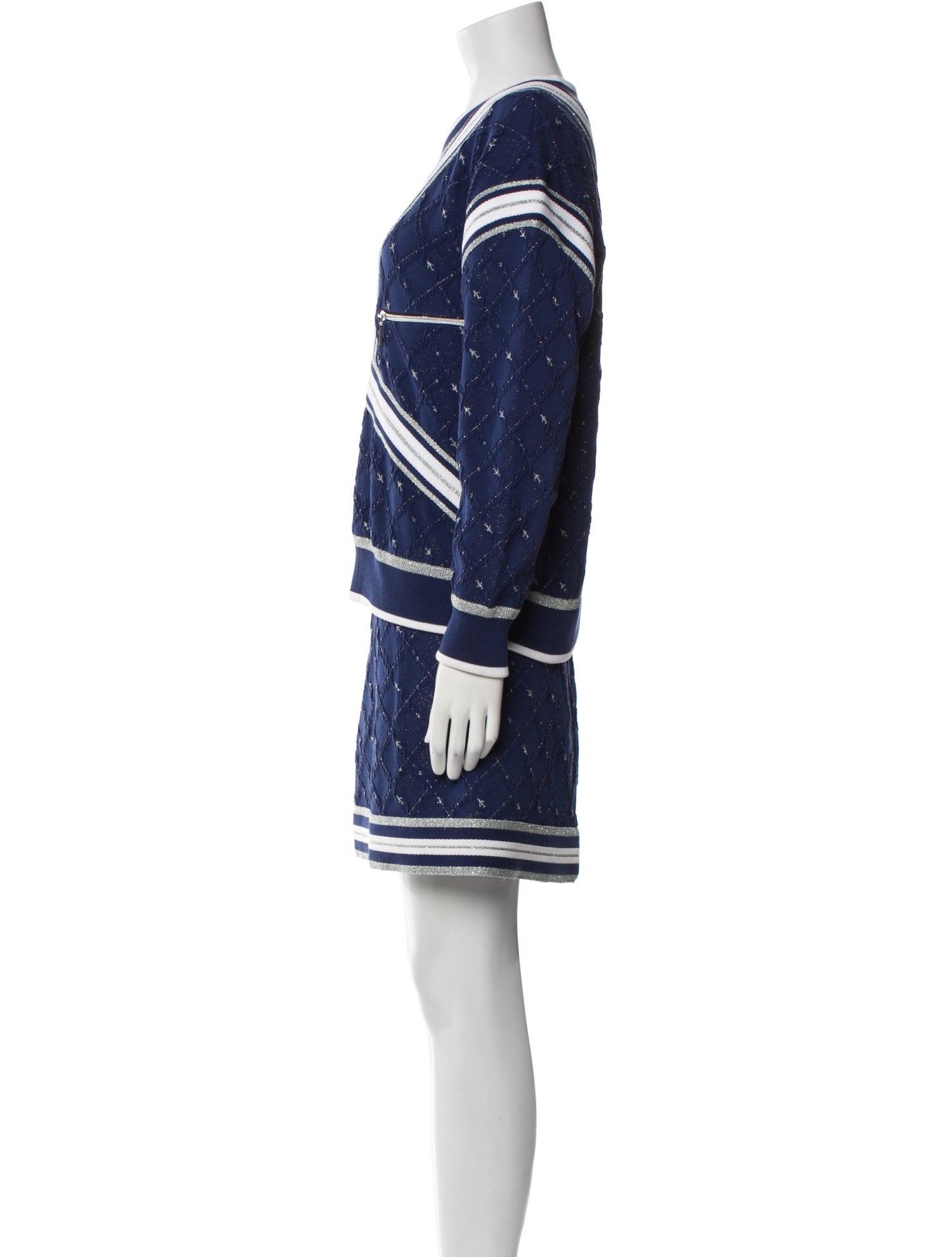 Chanel Striped Skirt Set