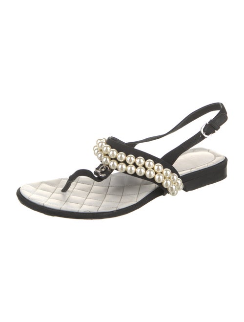 Chanel 2022 Interlocking CC Logo Slingback Sandals
