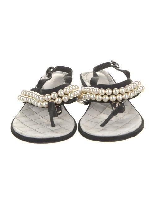 Chanel 2022 Interlocking CC Logo Slingback Sandals