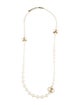Chanel Faux Pearl Cubed Cluster CC Station Necklace
