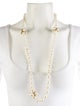 Chanel Faux Pearl Cubed Cluster CC Station Necklace