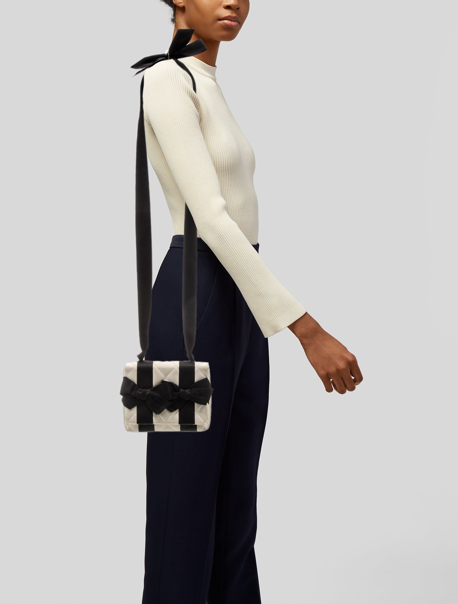 Chanel Satin Bow Evening Bag