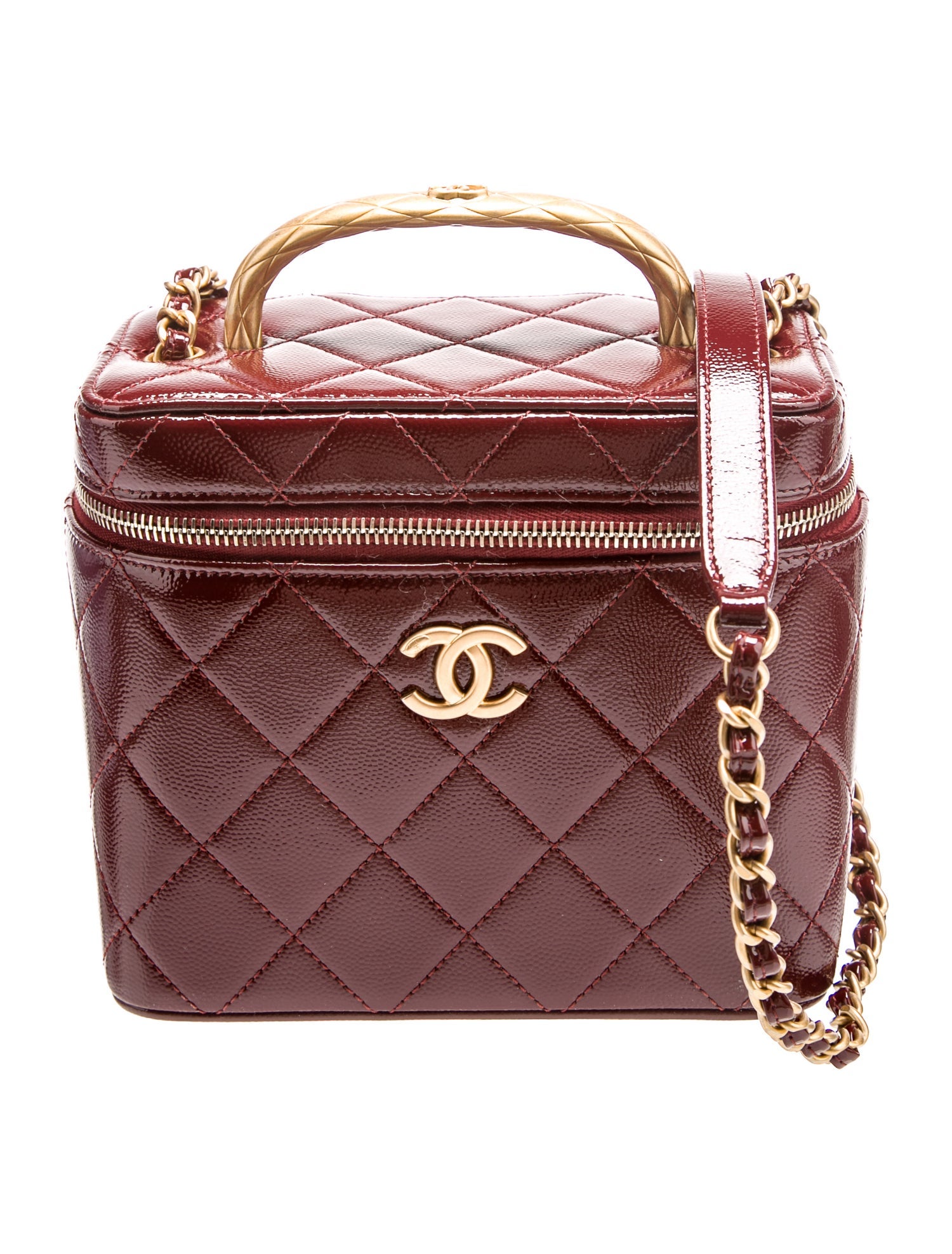 Chanel 2025 Patent Vanity Case w/Chain w/Tags