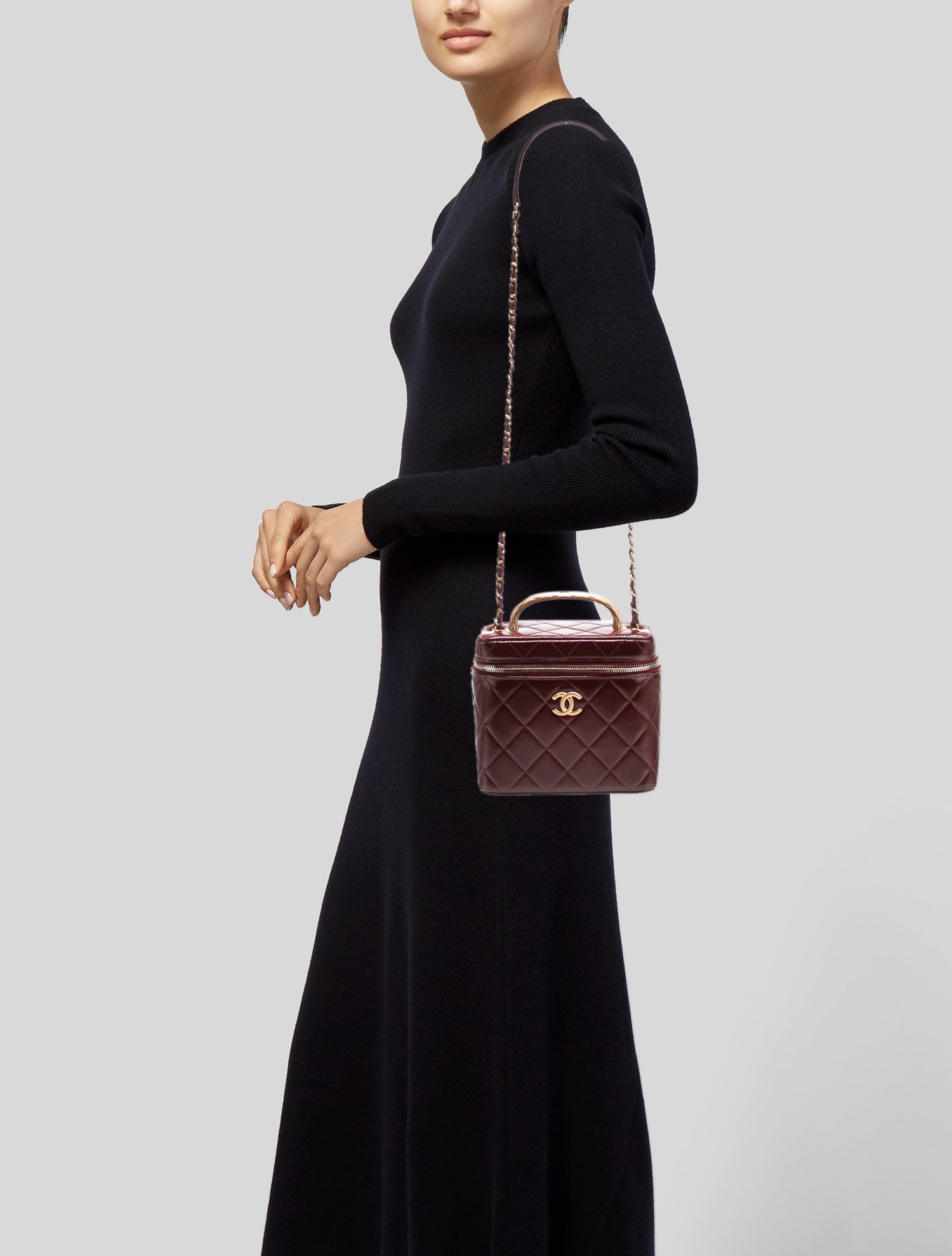 Chanel 2025 Patent Vanity Case w/Chain w/Tags