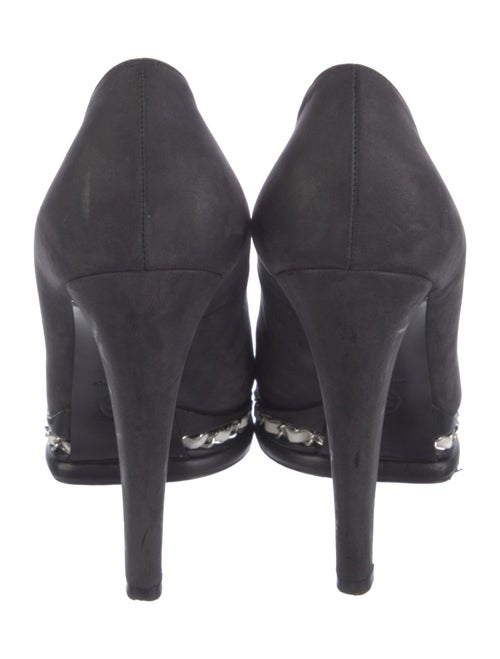 Chanel Interlocking CC Logo Suede Pumps