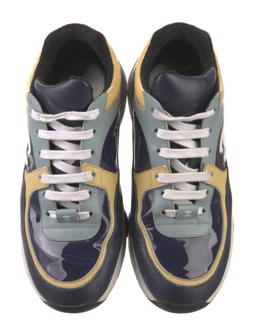 Chanel Interlocking CC Logo Patent Leather Sneakers