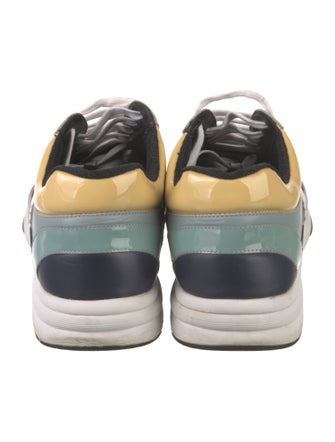 Chanel Interlocking CC Logo Patent Leather Sneakers