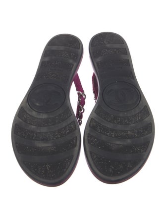 Chanel 2015 Interlocking CC Logo Flip Flops