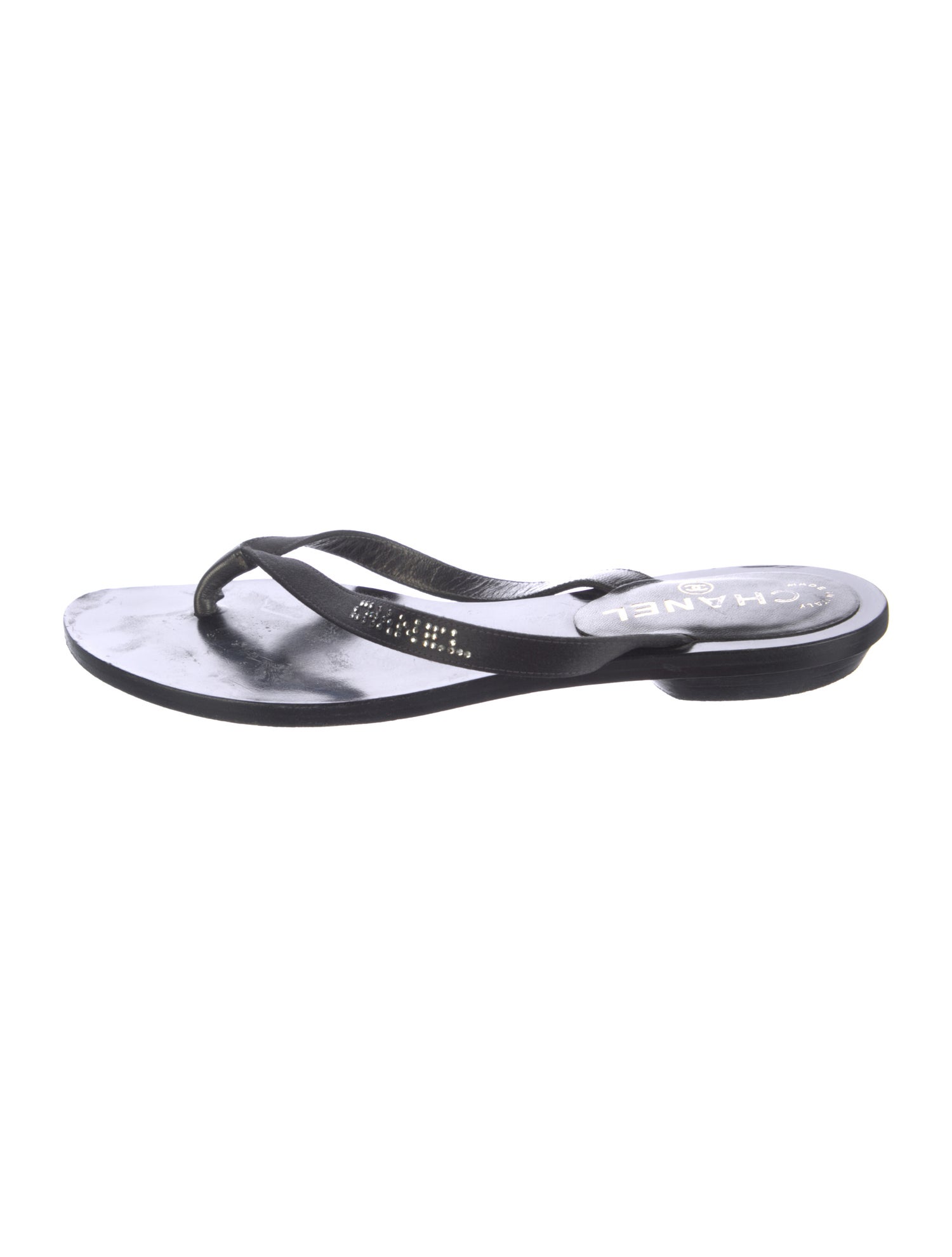 Chanel Vintage Interlocking CC Logo Flip Flops