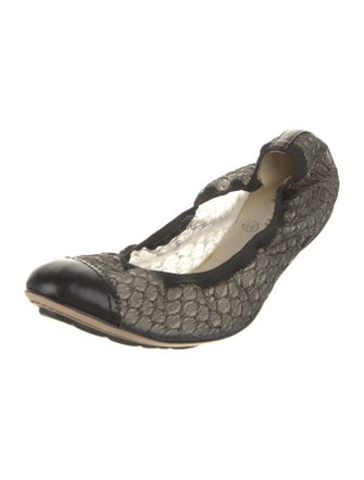 Chanel Mesh Animal Print Ballet Flats