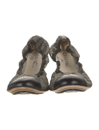 Chanel Mesh Animal Print Ballet Flats