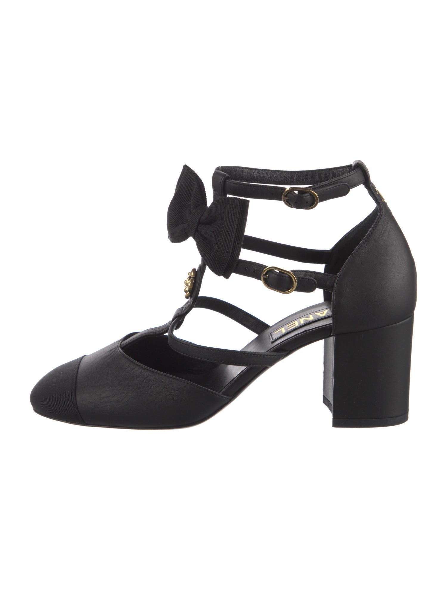 Chanel 2024 Interlocking CC Logo T-Strap Pumps