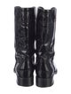 Chanel Interlocking CC Logo Patent Leather Combat Boots