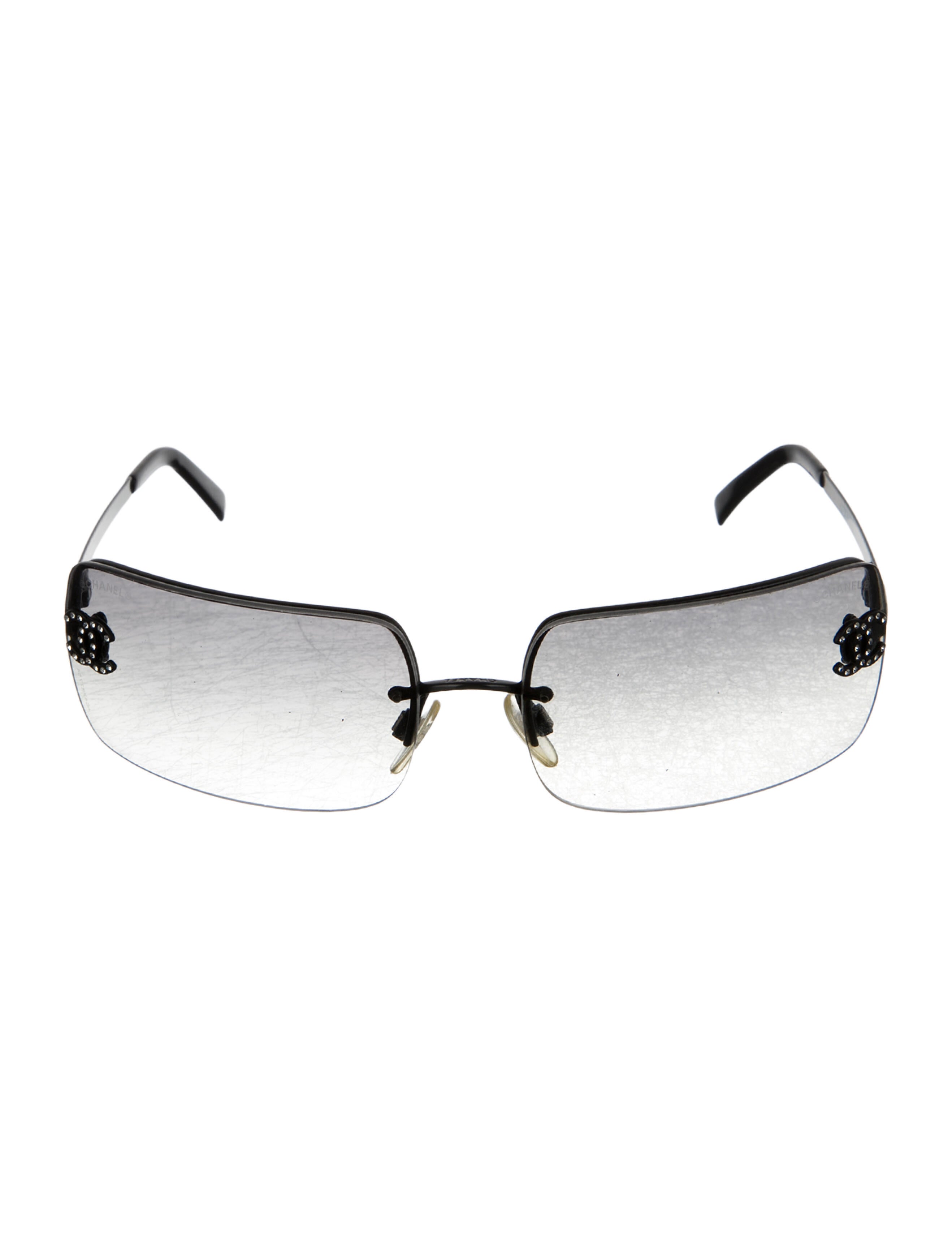 Chanel Interlocking CC Logo Shield Sunglasses