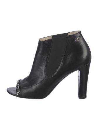 Chanel Interlocking CC Logo Leather Boots