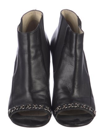 Chanel Interlocking CC Logo Leather Boots