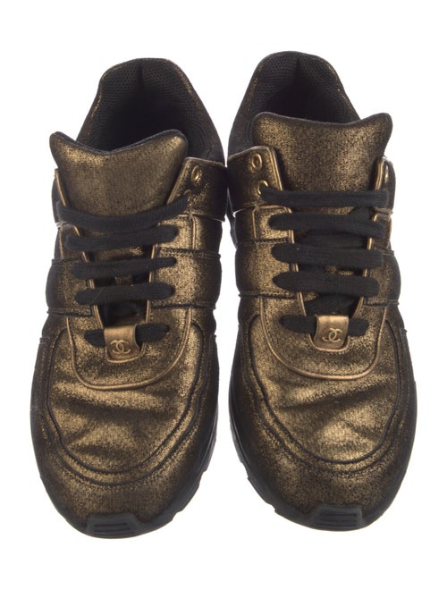 Chanel Interlocking CC Logo Leather Sneakers