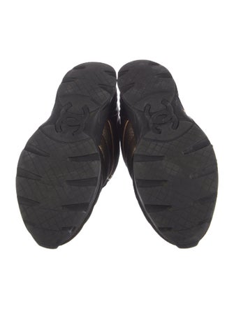 Chanel Interlocking CC Logo Leather Sneakers