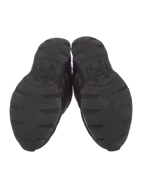 Chanel Interlocking CC Logo Leather Sneakers