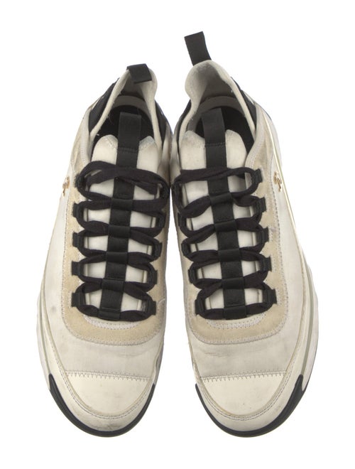 Chanel Interlocking CC Logo Suede Sneakers