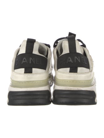 Chanel Interlocking CC Logo Suede Sneakers