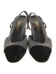 Chanel Interlocking CC Logo Wool Slingback Pumps