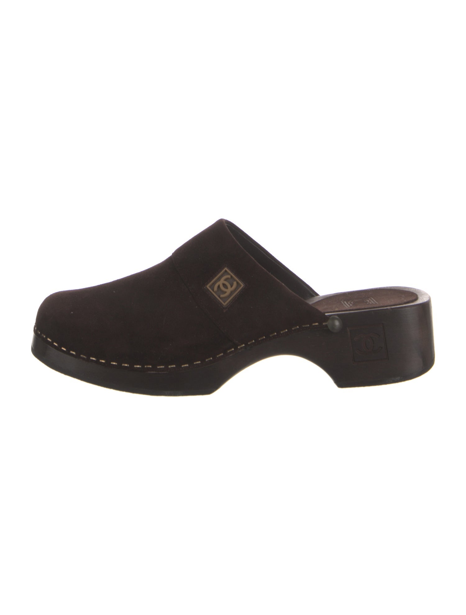 Chanel Vintage Interlocking CC Logo Mules