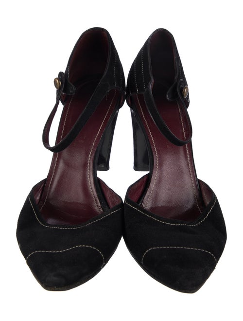 Chanel Interlocking CC Logo Suede D'Orsay Pumps