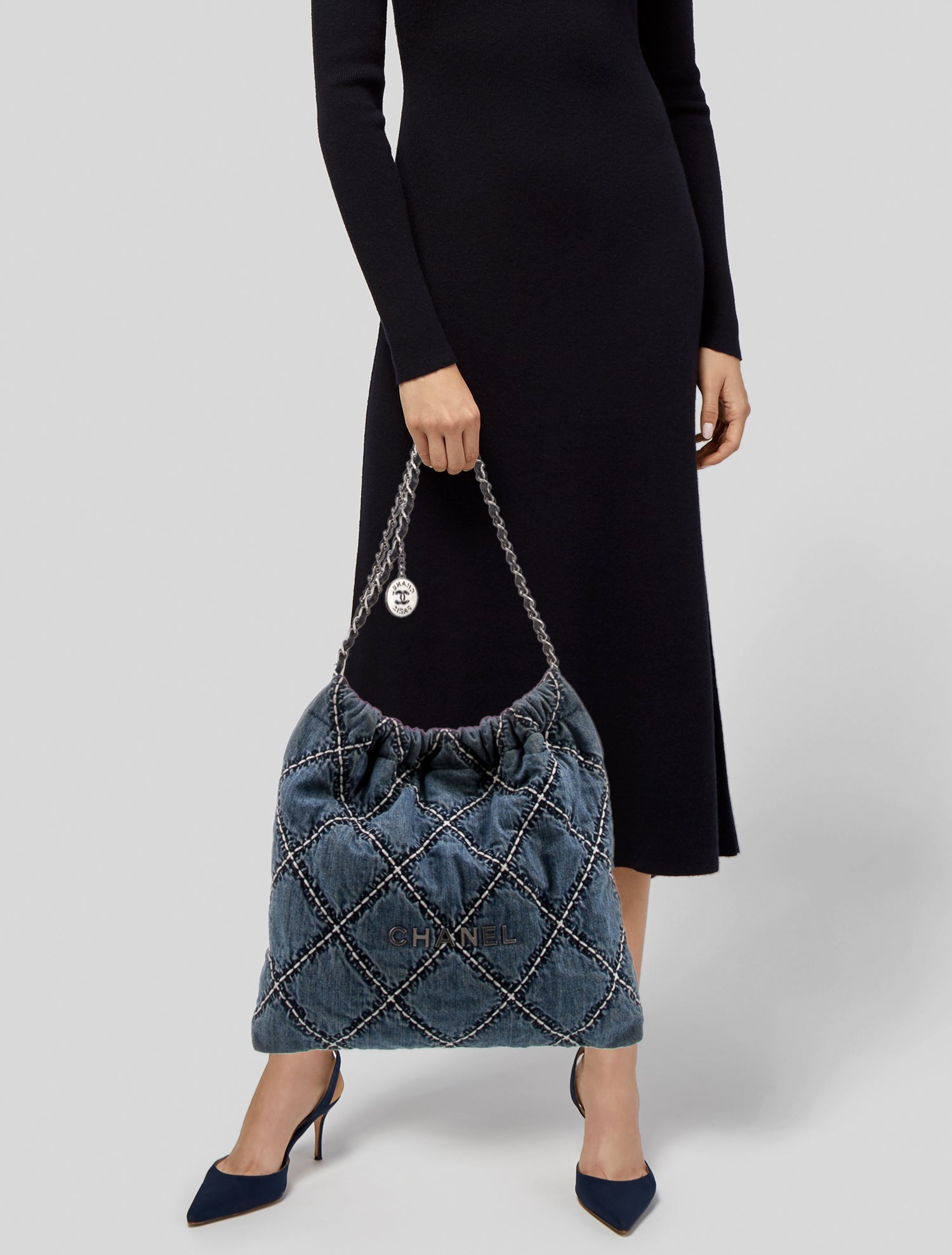 Chanel Small Denim 22 Hobo