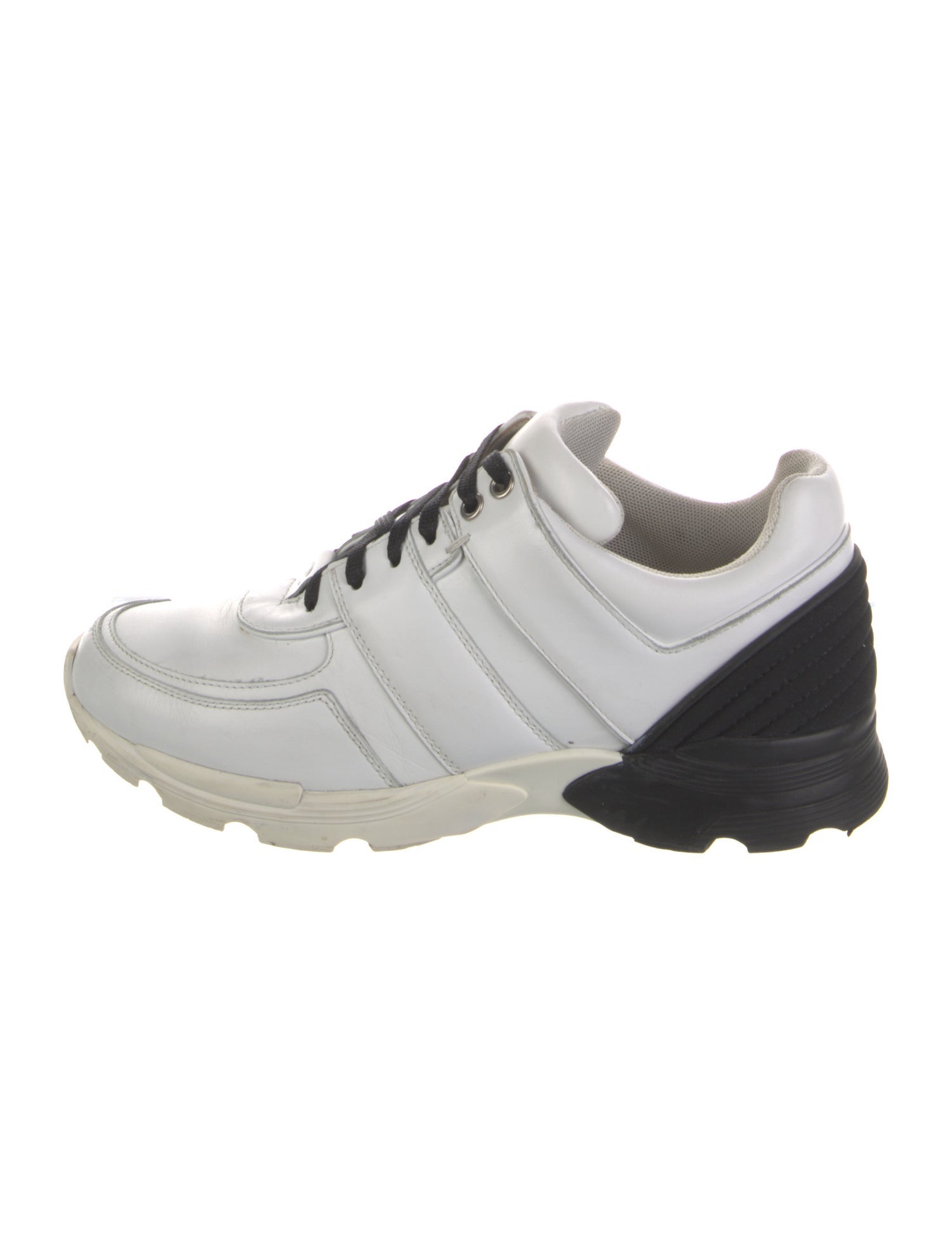 Chanel Interlocking CC Logo Leather Sneakers