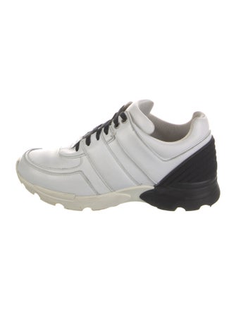 Chanel Interlocking CC Logo Leather Sneakers