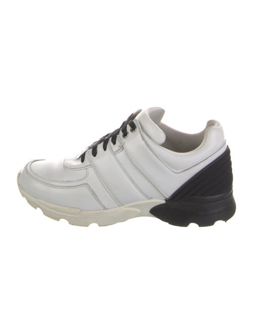 Chanel Interlocking CC Logo Leather Sneakers