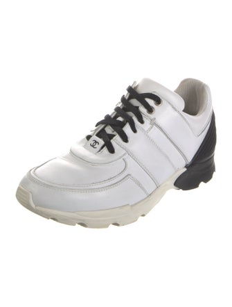 Chanel Interlocking CC Logo Leather Sneakers