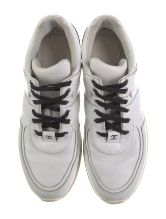 Chanel Interlocking CC Logo Leather Sneakers