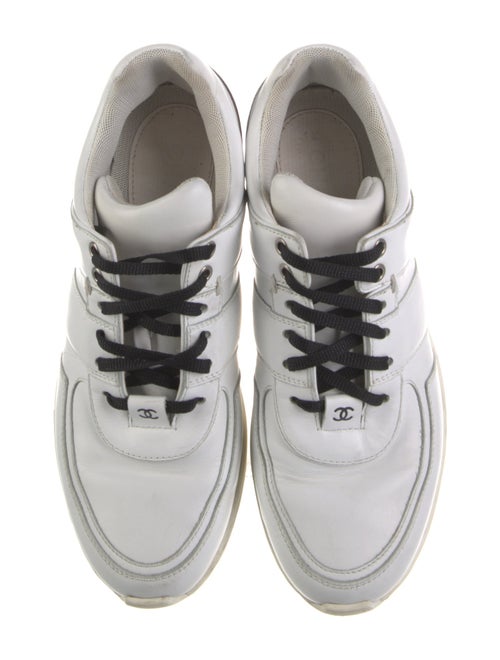 Chanel Interlocking CC Logo Leather Sneakers