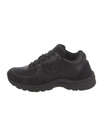 Chanel Interlocking CC Logo Leather Chunky Sneakers