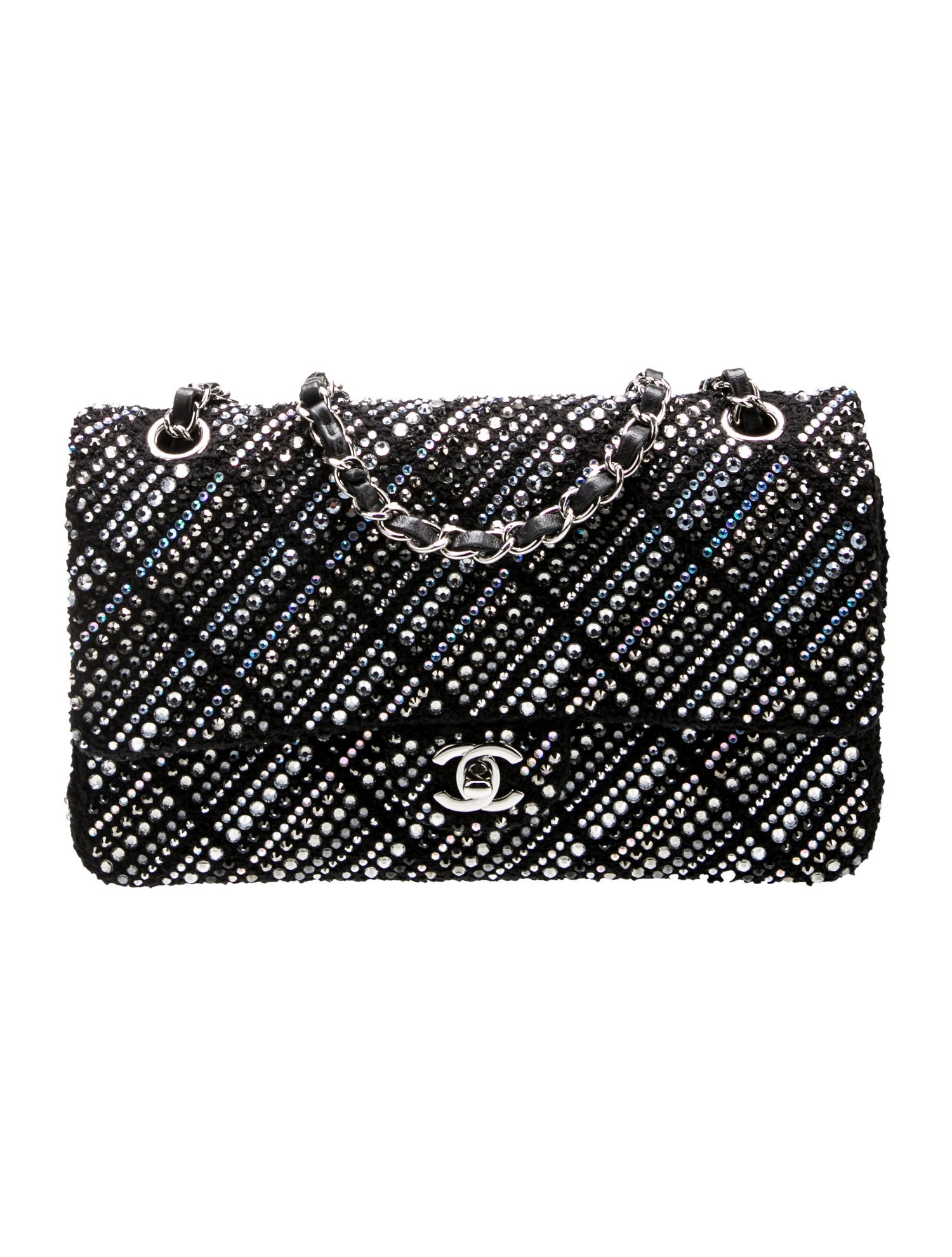 Chanel 2021 Strass Classic Medium Double Flap Bag