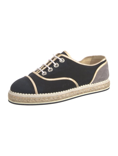 Chanel Interlocking CC Logo Canvas Espadrille Sneakers