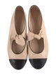 Chanel Interlocking CC Logo Leather Flats