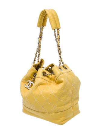 Chanel Surpique Drawstring Bucket Bag