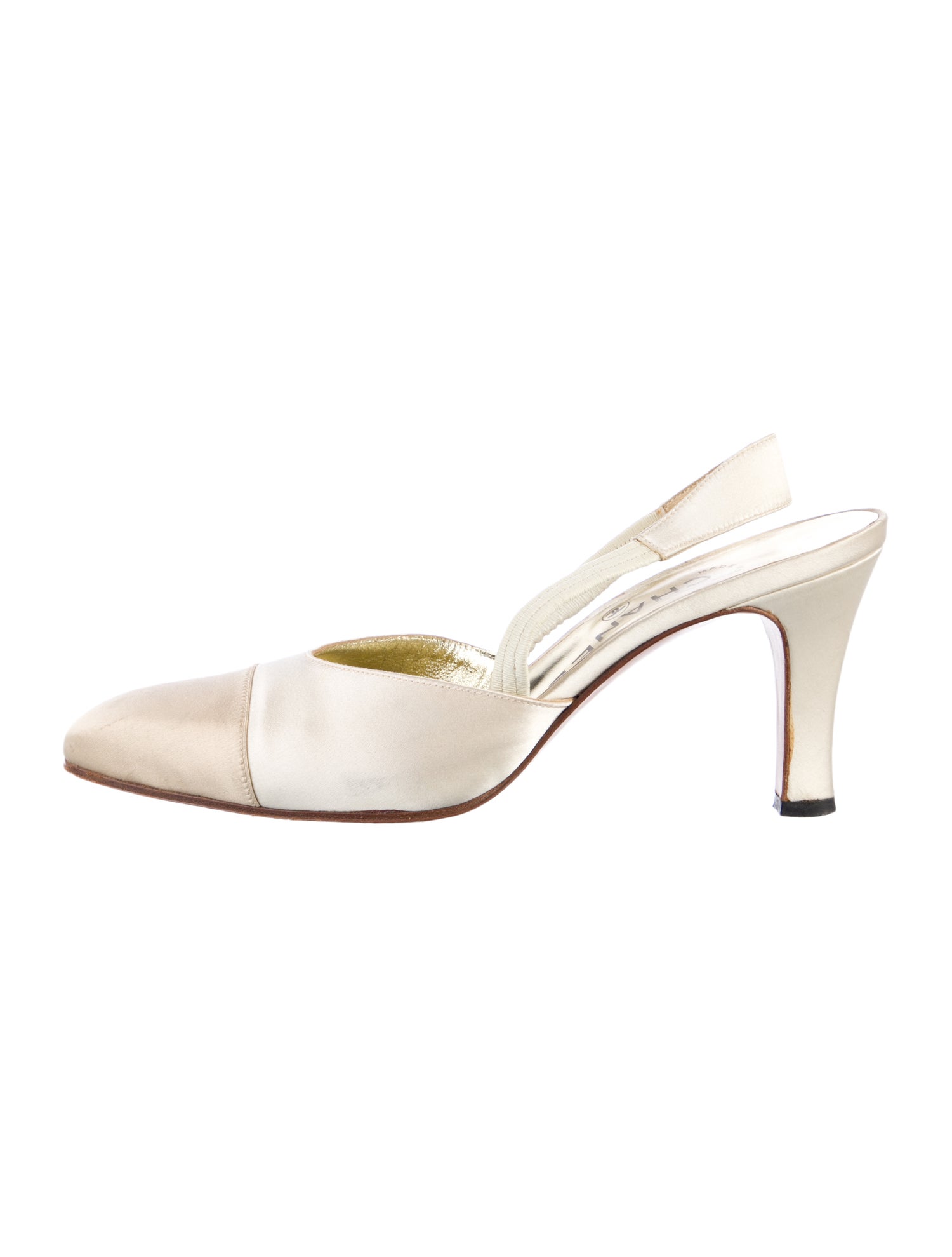 Chanel Vintage Interlocking CC Logo Slingback Pumps