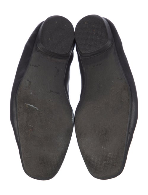 Chanel Leather Bow Accents Ballet Flats