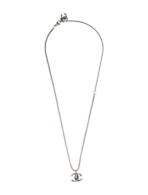 Chanel Strass CC 'Paris-Cosmopolite' Pendant Necklace