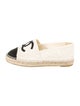 Chanel Interlocking CC Logo Tweed Espadrilles