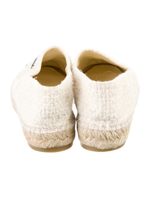 Chanel Interlocking CC Logo Tweed Espadrilles