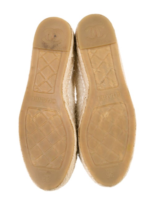 Chanel Interlocking CC Logo Tweed Espadrilles
