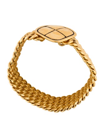 Chanel Four Leaf Clover Chain Link Bracelet