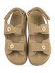 Chanel Interlocking CC Logo Suede Sandals