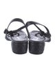 Chanel Interlocking CC Logo Leather T-Strap Sandals