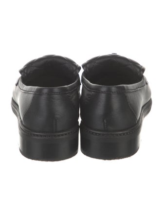 Chanel Interlocking CC Logo Leather Loafers